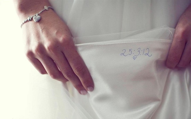 Amy's something blue - Wedding Dress Designed by Karen Willis Holmes - T-One Image Photography - weddingsabroadguide.com