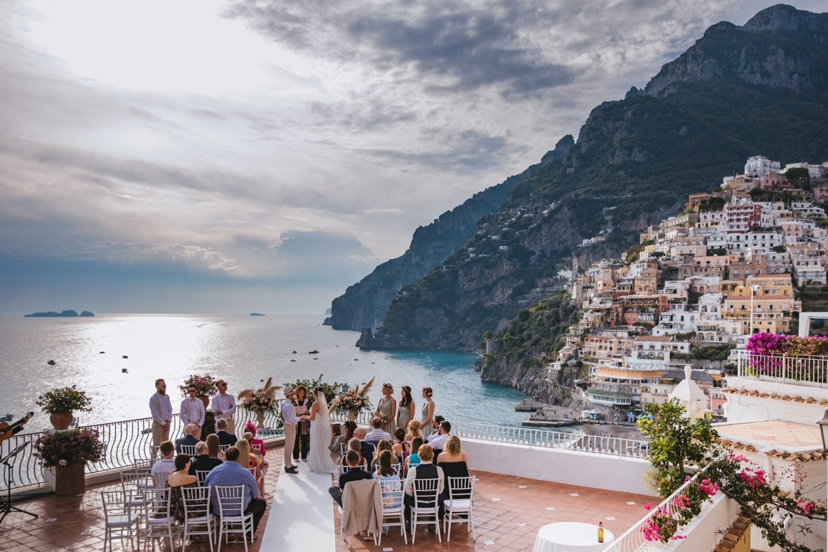 C & J's Wedding Blessing Abroad in Positano, Real Wedding Budget Breakdown Symbolic Ceremony Hotel Marincanto | Happy Brides Wedding Planer | The Bros Photography