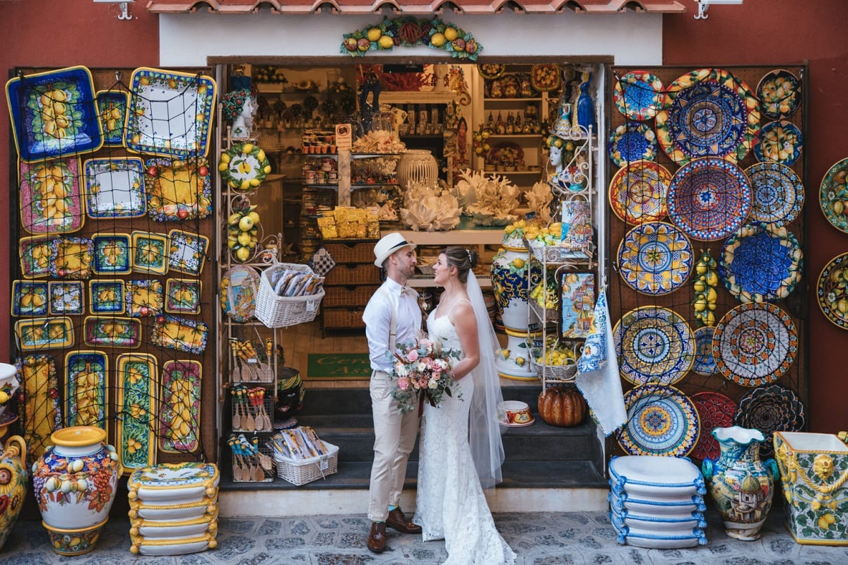 C & J's Wedding Abroad in Positano, Real Wedding Budget Breakdown Symbolic Ceremony & Reception at Hotel Marincanto | Happy Brides Wedding Planer | The Bros Photography