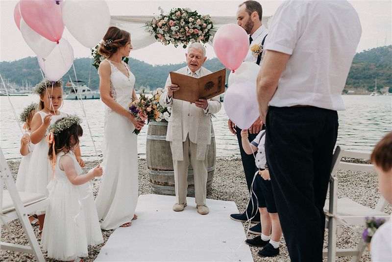 Fethiye Beach Wedding Turkey by EGG Organisation photography by numbeos.com -Ali & Paul's Real Wedding Story Weddings Abroad Guide