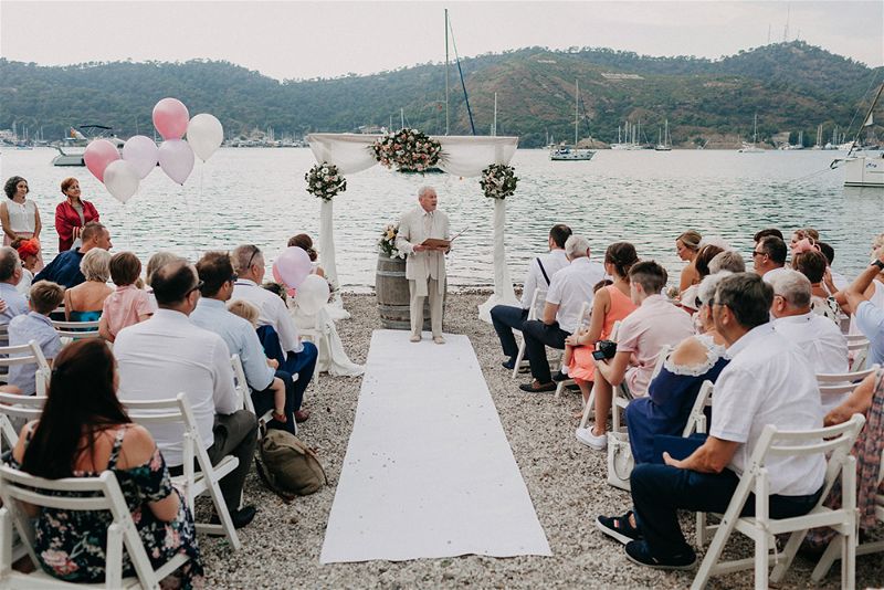 Fethiye Beach Wedding Turkey by EGG Organisation photography by numbeos.com -Ali & Paul's Real Wedding Story Weddings Abroad Guide