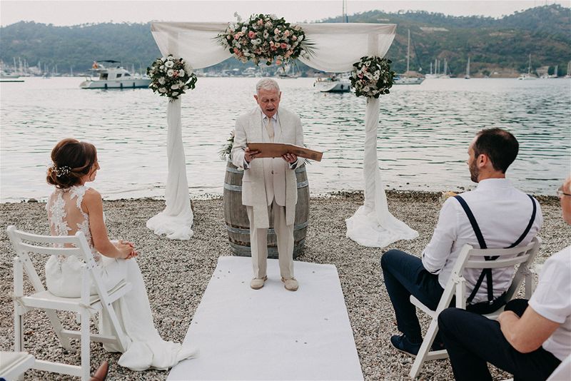 Fethiye Beach Wedding Turkey by EGG Organisation photography by numbeos.com -Ali & Paul's Real Wedding Story Weddings Abroad Guide