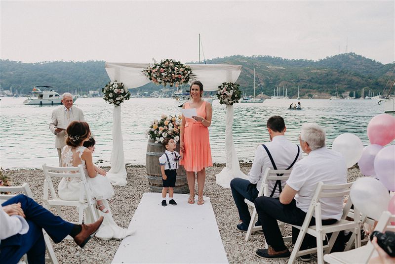 Fethiye Beach Wedding Turkey by EGG Organisation photography by numbeos.com -Ali & Paul's Real Wedding Story Weddings Abroad Guide