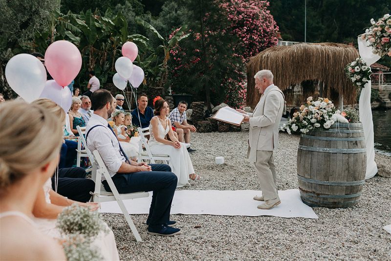Fethiye Beach Wedding Turkey by EGG Organisation photography by numbeos.com -Ali & Paul's Real Wedding Story Weddings Abroad Guide