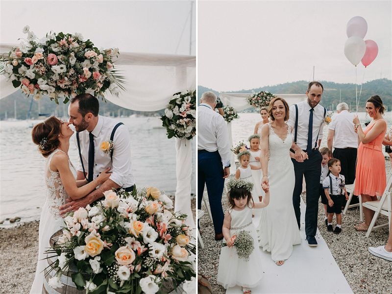 Fethiye Beach Wedding Turkey by EGG Organisation photography by numbeos.com -Ali & Paul's Real Wedding Story Weddings Abroad Guide