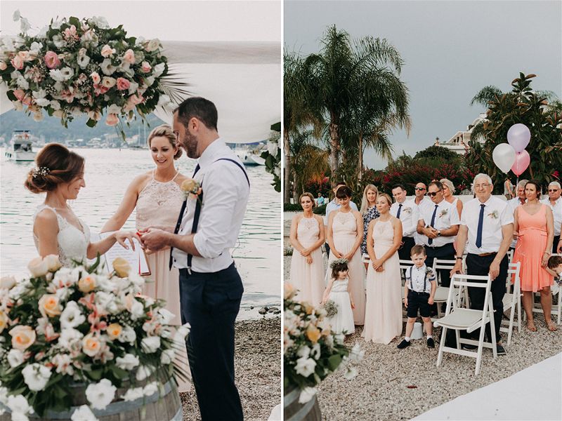 Fethiye Beach Wedding Turkey by EGG Organisation photography by numbeos.com -Ali & Paul's Real Wedding Story Weddings Abroad Guide