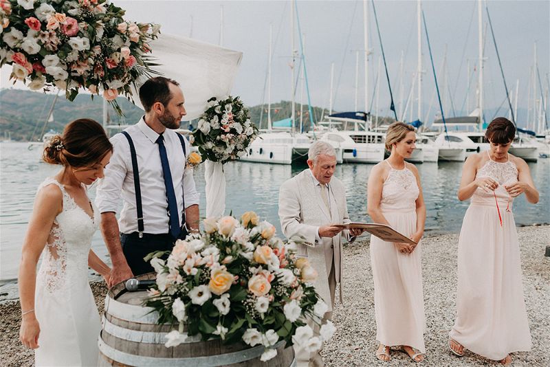 Fethiye Beach Wedding Turkey by EGG Organisation photography by numbeos.com -Ali & Paul's Real Wedding Story Weddings Abroad Guide