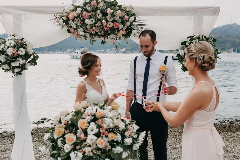 Fethiye Beach Wedding Turkey by EGG Organisation photography by numbeos.com -Ali & Paul's Real Wedding Story Weddings Abroad Guide