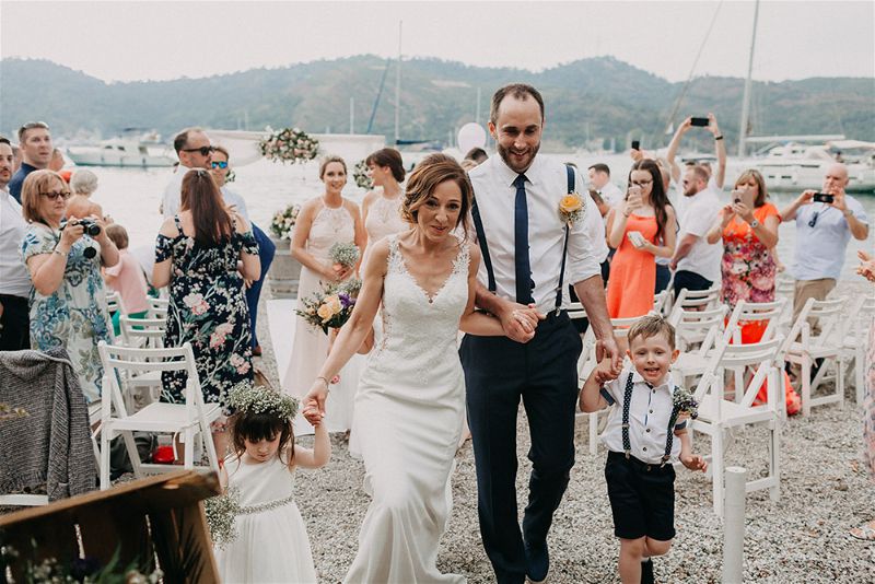 Fethiye Beach Wedding Turkey by EGG Organisation photography by numbeos.com -Ali & Paul's Real Wedding Story Weddings Abroad Guide