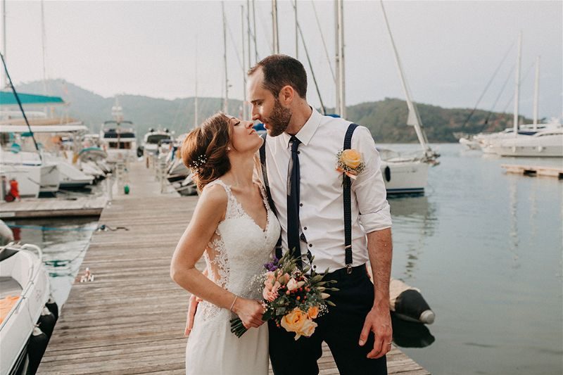 Fethiye Beach Wedding Turkey by EGG Organisation photography by numbeos.com -Ali & Paul's Real Wedding Story Weddings Abroad Guide