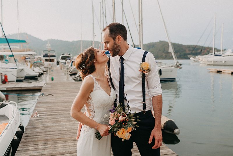 Fethiye Beach Wedding Turkey by EGG Organisation photography by numbeos.com -Ali & Paul's Real Wedding Story Weddings Abroad Guide