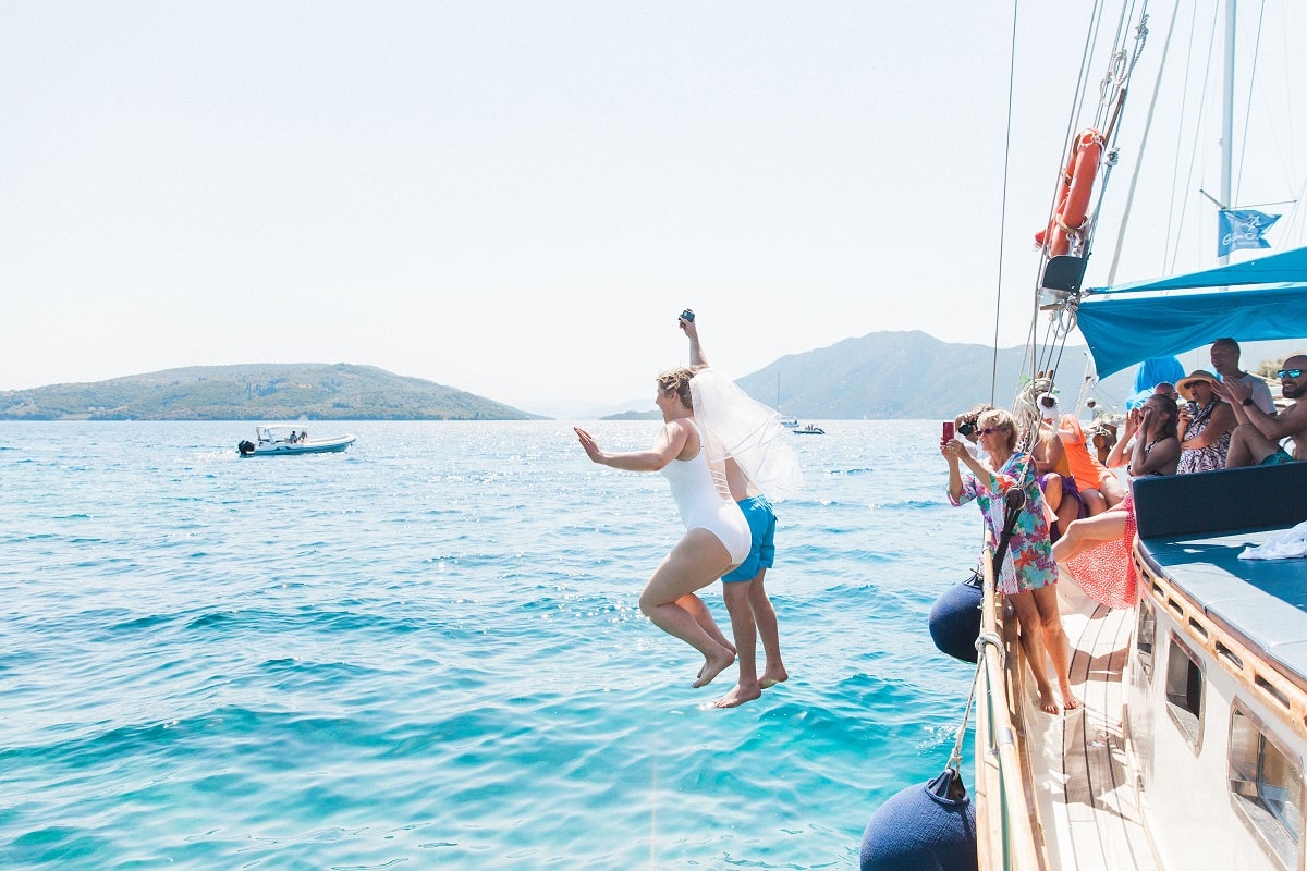 Connie & Rich's Fun Wedding Abroad in Greece | Planned by Lefkas Weddings | Maxeen Kim Photography | Lense2Lense Videography