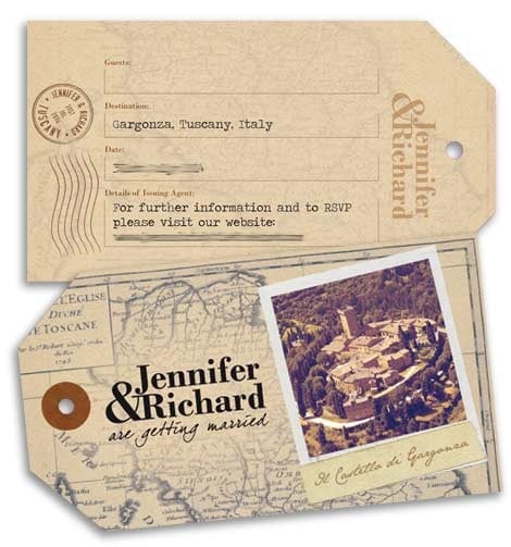 Luggage Tags Save the Date - weddinginvitationdesigner.com - weddingsabroadguide.com