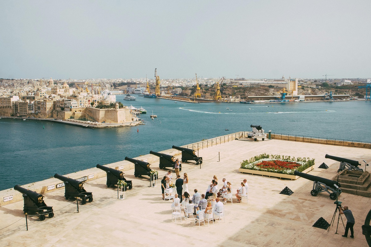 Wedding Ceremony Saluting Battery Valetta Malta