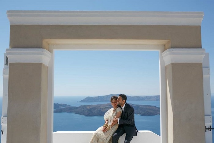 Rita & Ajay's Indian Destination Wedding in Greece planned by MarryMe in Greece photography by Nikos Gogos videography by Artifact Project