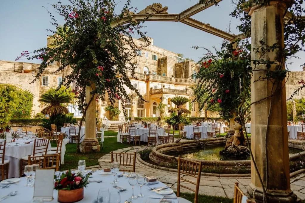 Villa Bologna Malta Wedding Ceremony Set Up Wed Our Way Malta